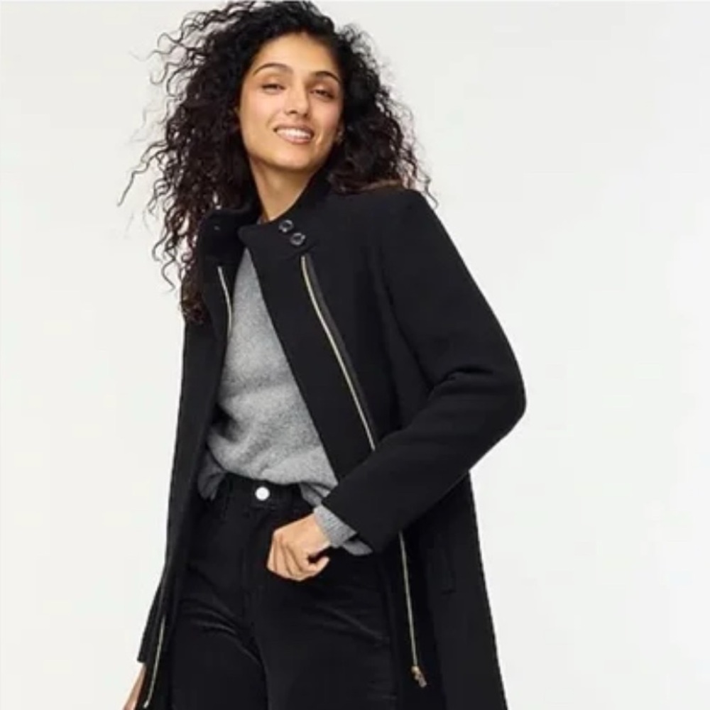J. Crew Black City Coat - NWT